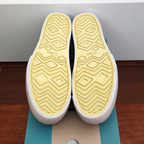 NWT TOMS Gray Alpargata Boardwalk Heritage Canvas platform espadrilles - Picture 6 of 6